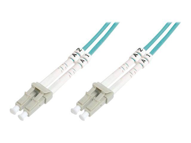 Digitus Multi-Mode LC Fiber Optic Cable, 2m, Duplex, OM4, 50/125 Microns, Halogen-Free, Violet
