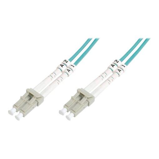 Digitus Multi-Mode LC Fiber Optic Cable, 2m, Duplex, OM4, 50/125 Microns, Halogen-Free, Violet