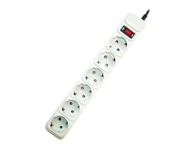 Gembird Power Cube SPG6-B-6C - Surge Protector - 6 Outlets, 1.8m Cable