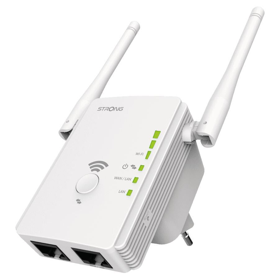 Strong REPEATER300V2 300 Mbps Network Repeater and Wi-Fi Booster - White
