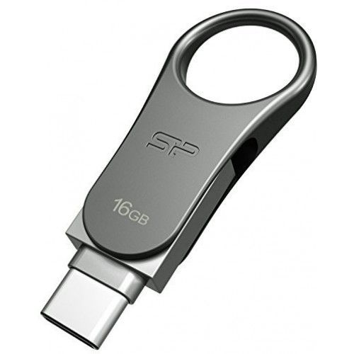 Silicon Power C80 16GB USB Drive 3.0 Silver Type-C Ready