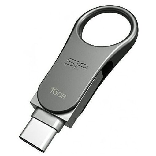 Silicon Power C80 16GB USB Drive 3.0 Silver Type-C Ready