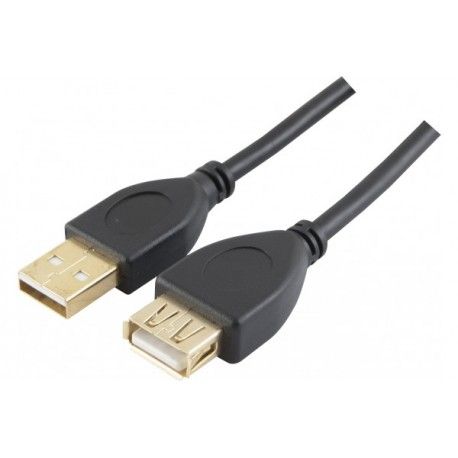 Amazon 2.0 USB Extension Cable, 1.5m (Black Ferrites)