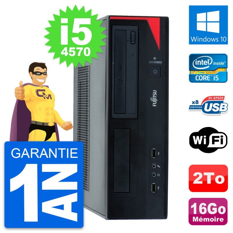 Fujitsu Esprimo E520 DT Desktop PC - Intel i5-4570, 16GB RAM, 2TB HDD, Windows 10, WiFi