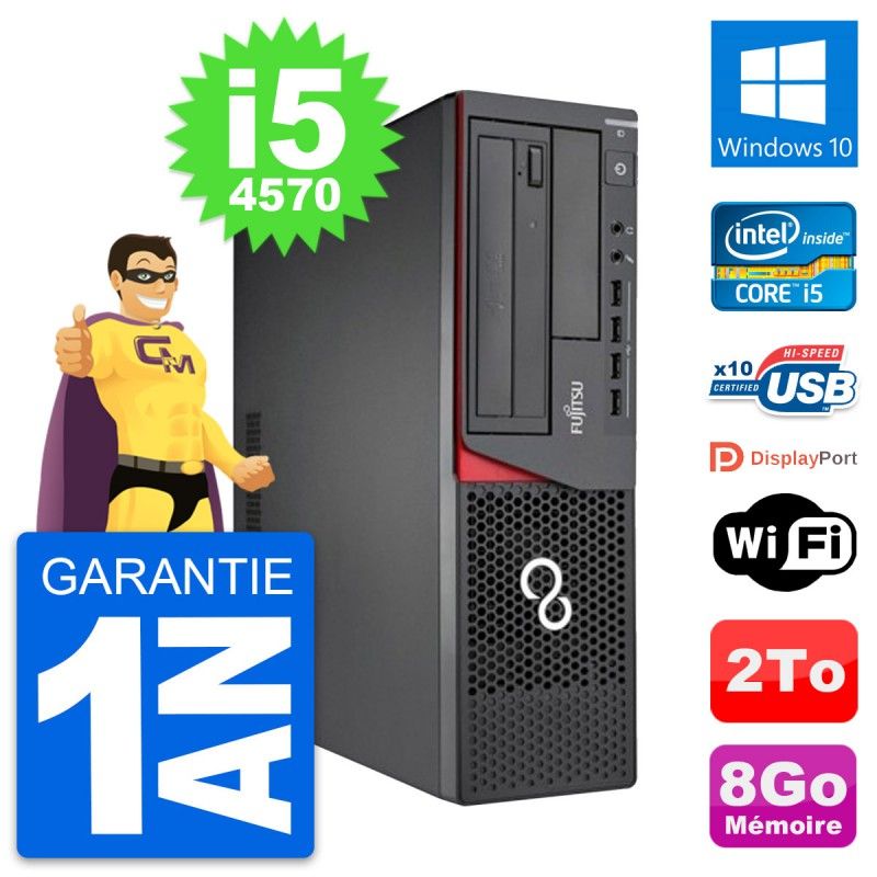 Fujitsu Esprimo E720 DT Desktop PC - Intel i5-4570, 8GB RAM, 2TB HDD, Windows 10, WiFi