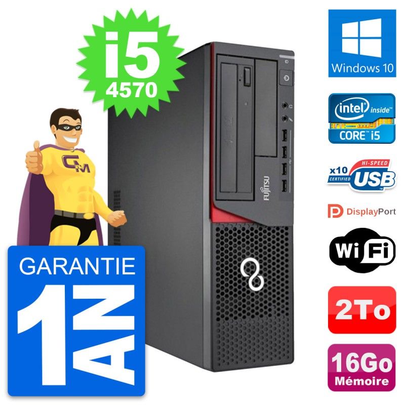 Fujitsu Esprimo E720 DT Desktop PC - Intel i5-4570, 16GB RAM, 2TB HDD, Windows 10, WiFi