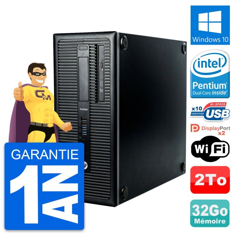 HP ProDesk 600 G1 Desktop PC - Intel Core i3-4170, 32GB RAM, 2TB HDD, Windows 10, WiFi
