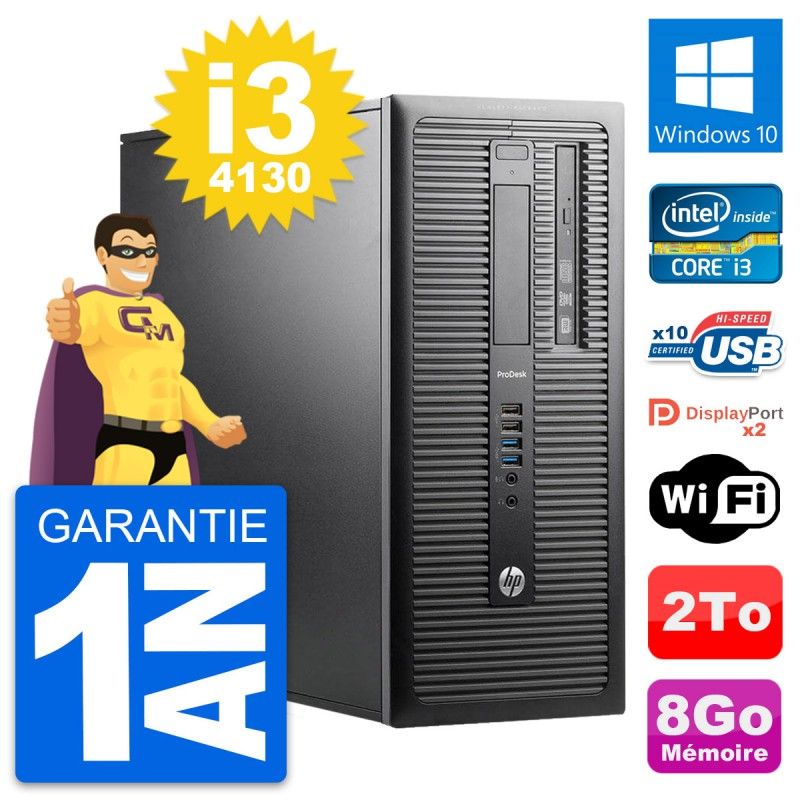 HP ProDesk 600 G1 Desktop PC - Intel Core i3, 8GB RAM, 2TB Hard Drive, Windows 10