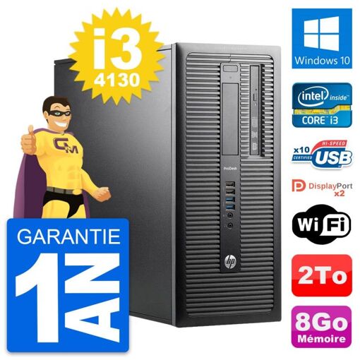 HP ProDesk 600 G1 Desktop PC - Intel Core i3, 8GB RAM, 2TB Hard Drive, Windows 10