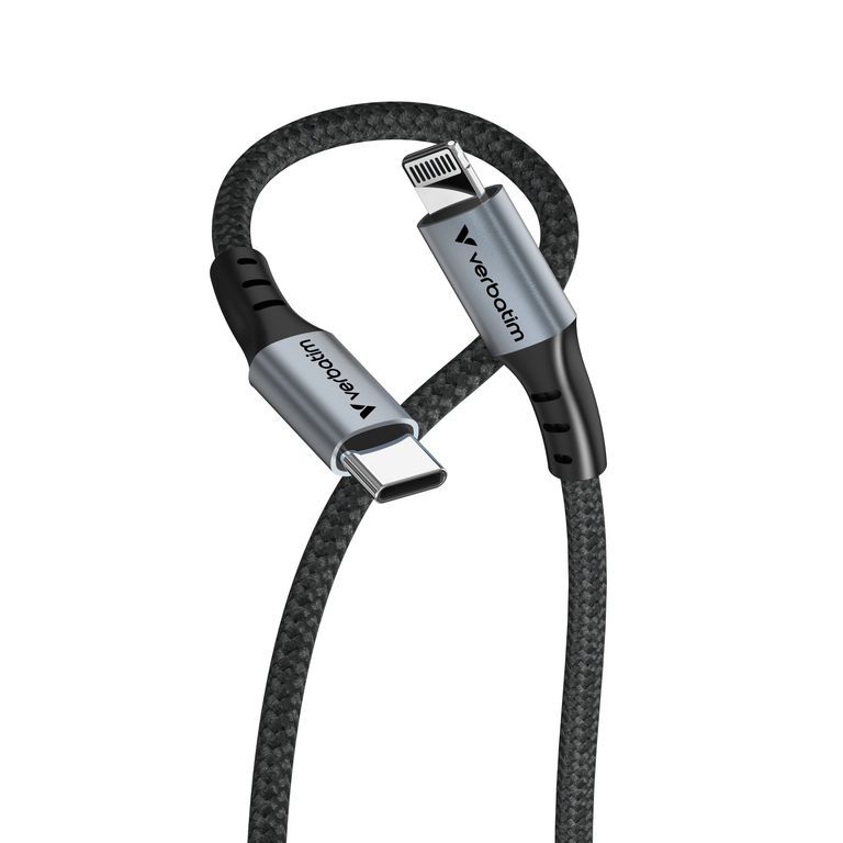 Verbatim Lightning Cable - USB-C to Lightning - 1.2m - Power Delivery 3.0, Charge and Sync up to 480 Mbps, Fast Charging up to 60W