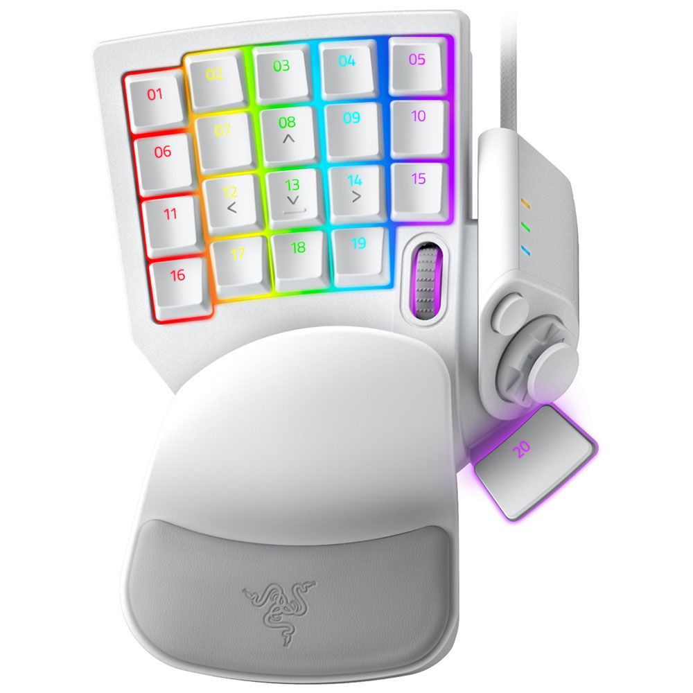 Razer Tartarus Pro - Numeric Keypad - 8-Way Thumbpad, Scroll Wheel, Key Light Indicator, Hyper-Responsive Button Press, Space Bar Actuator - Backlit