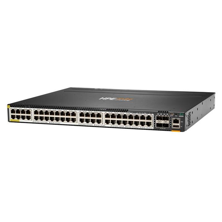 HP 6300M Switch - Managed - 48x 10/100/2.5G/5G (PoE+) + 4x 1G/10G/25G/50G SFP56 (uplink/storage) - Front, Side to Back - Rack Mountable - PoE+ (2880W)