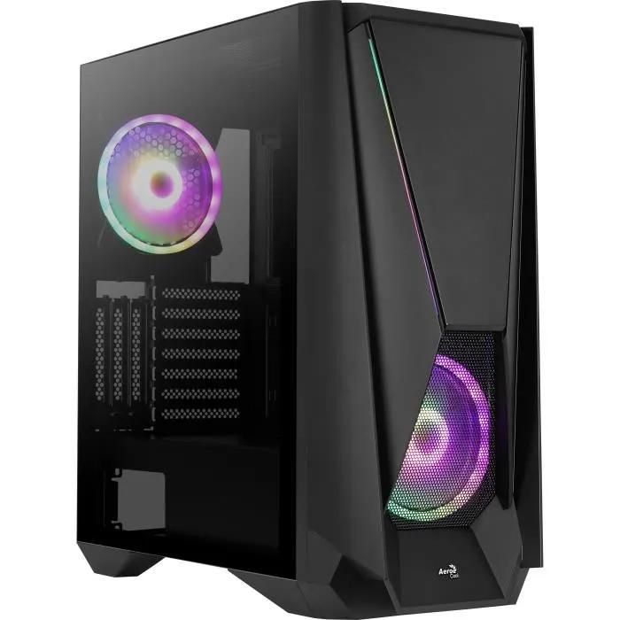 AeroCool Visor - Tempered Glass Edition Mid Tower Case - Black