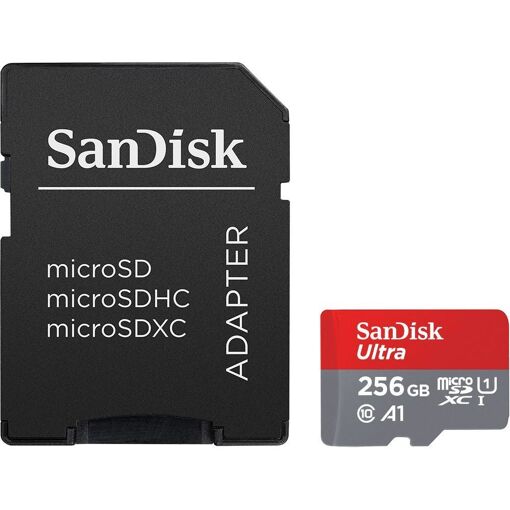 SanDisk Ultra microSDXC Card (UHS-I U1 Class 10) - 256GB with SD Adapter