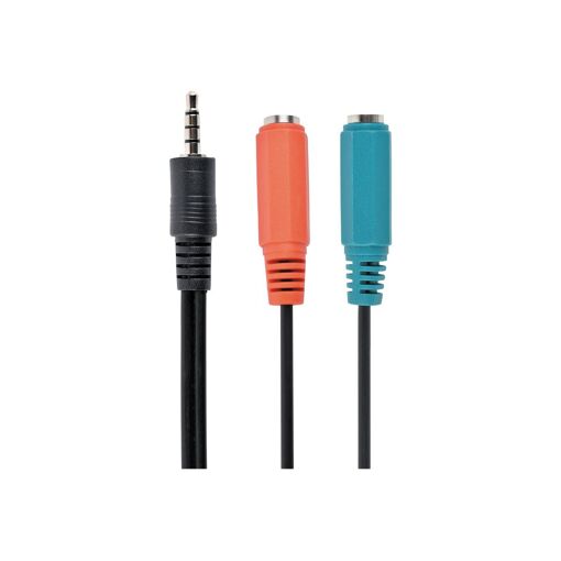 Adaptateur audio Cablexpert Gembird - Femelle stéréo 3,5 mm vers mâle mini jack 4 contacts - 20 cm