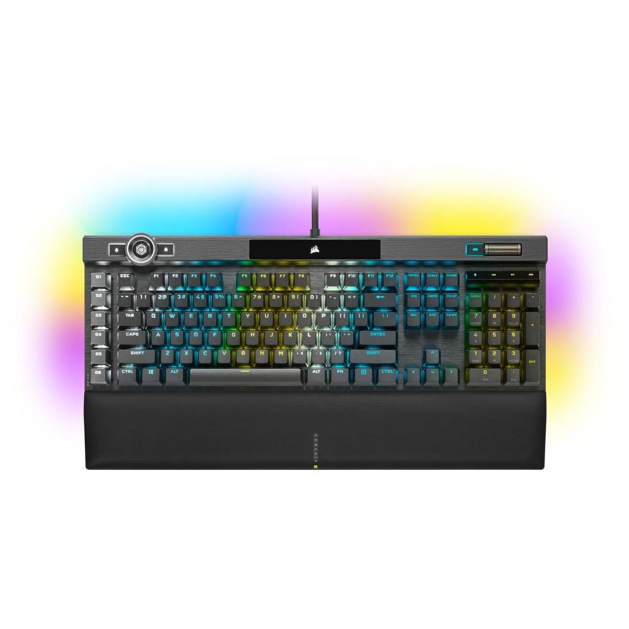 Corsair K100 RGB Optical-Mechanical Gaming Keyboard (QWERTZ Layout, Black)