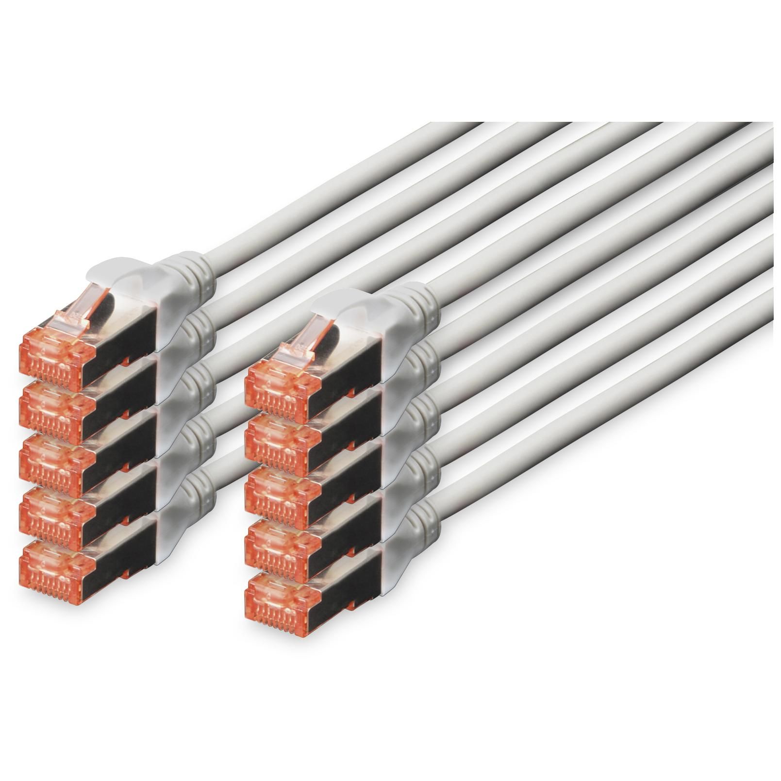 Digitus CAT 6 S/FTP Cable Patch, 10 Pack