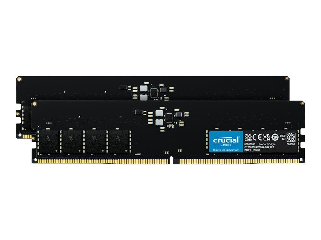 Micron Technology DDR5 64GB (2x32GB) Kit - 4800MHz, 288-Pin DIMM, CL40, 1.1V, Unbuffered, Non-ECC