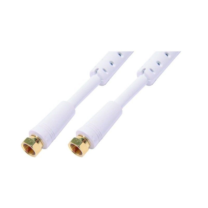 HEXAKIT Satellite Cable Kit HTS 5510 (2m, White, Male/Male + Adapter)