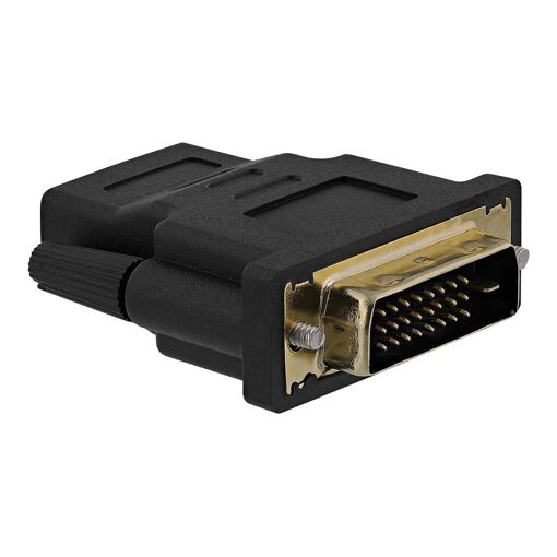 Adaptateur vidéo TNB - HDMI Femelle vers DVI-D Mâle vissable - Noir - Prise en charge 1080p (bidirectionnel)