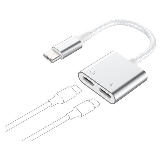 Adaptador de carga Bigben Connected Force Power Lite USB-C a USB-C - Blanco