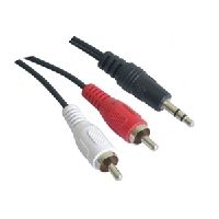 NanoCable 3.5mm to 2x RCA Stereo Audio Cable, 1.5M