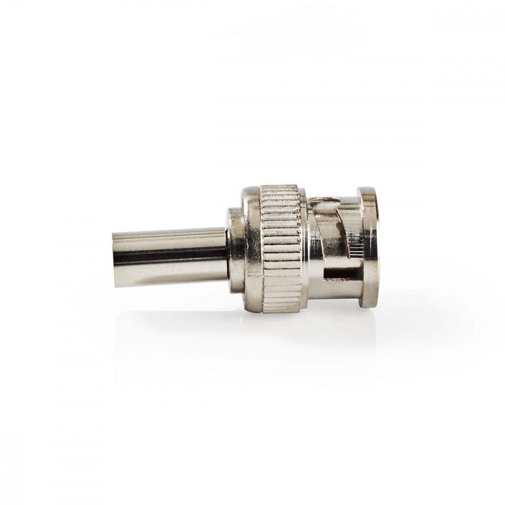 BNC Male Connector, 25 Pack, Metal, Compatible with 6.0 mm Coaxial Cables
