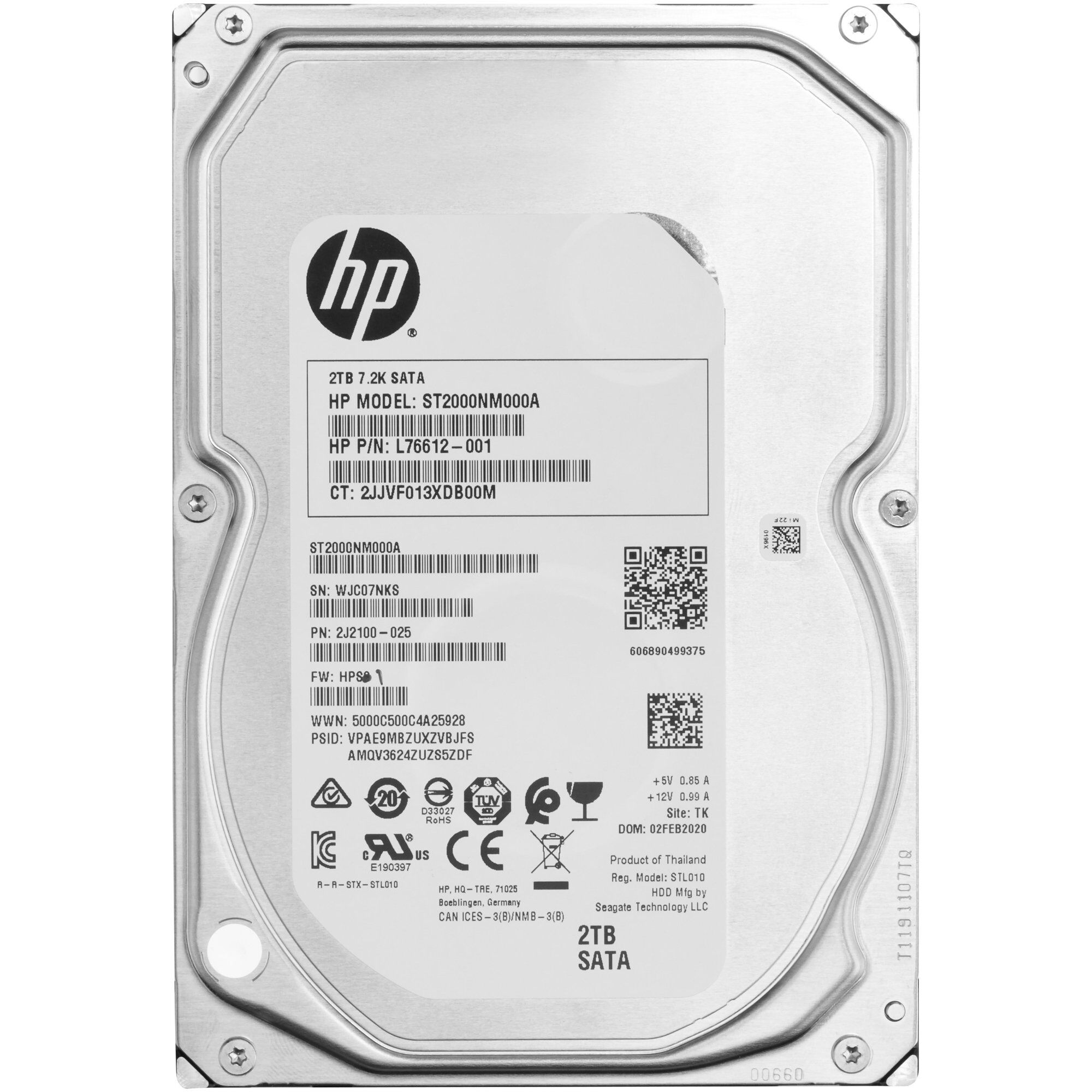 HP 2-7TB SATA 3.5in Enterprise Hard Drive