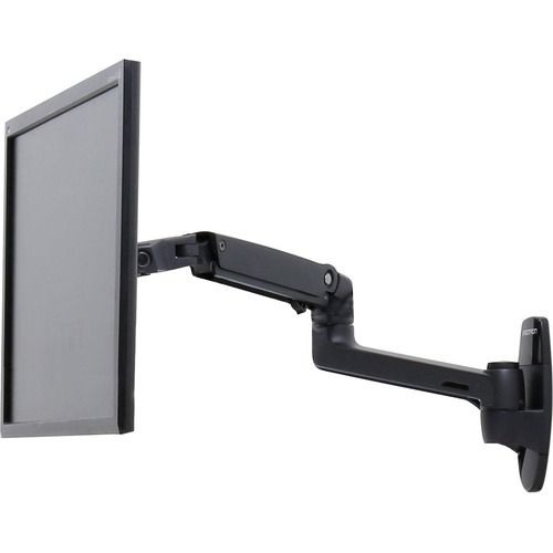 Ergotron LX Wall Mount LCD Arm, Matte Black
