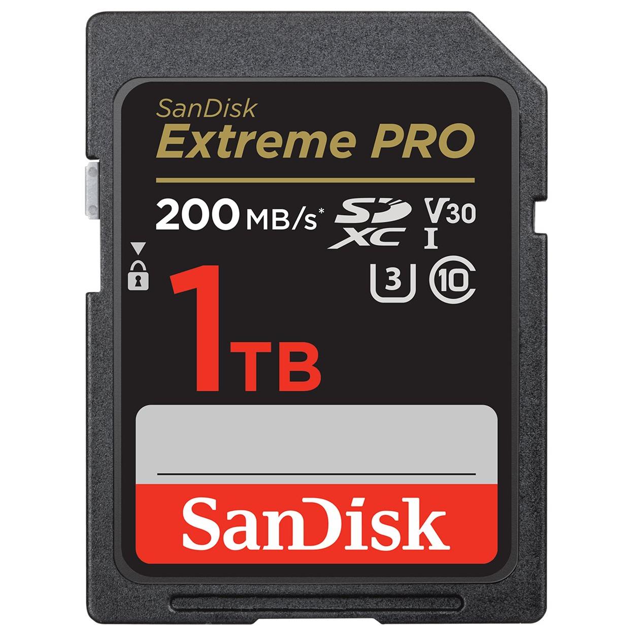 SanDisk Extreme PRO Flash Memory Card - 1TB - Video Class V30 / UHS-I U3 / Class 10 - SDXC UHS-I