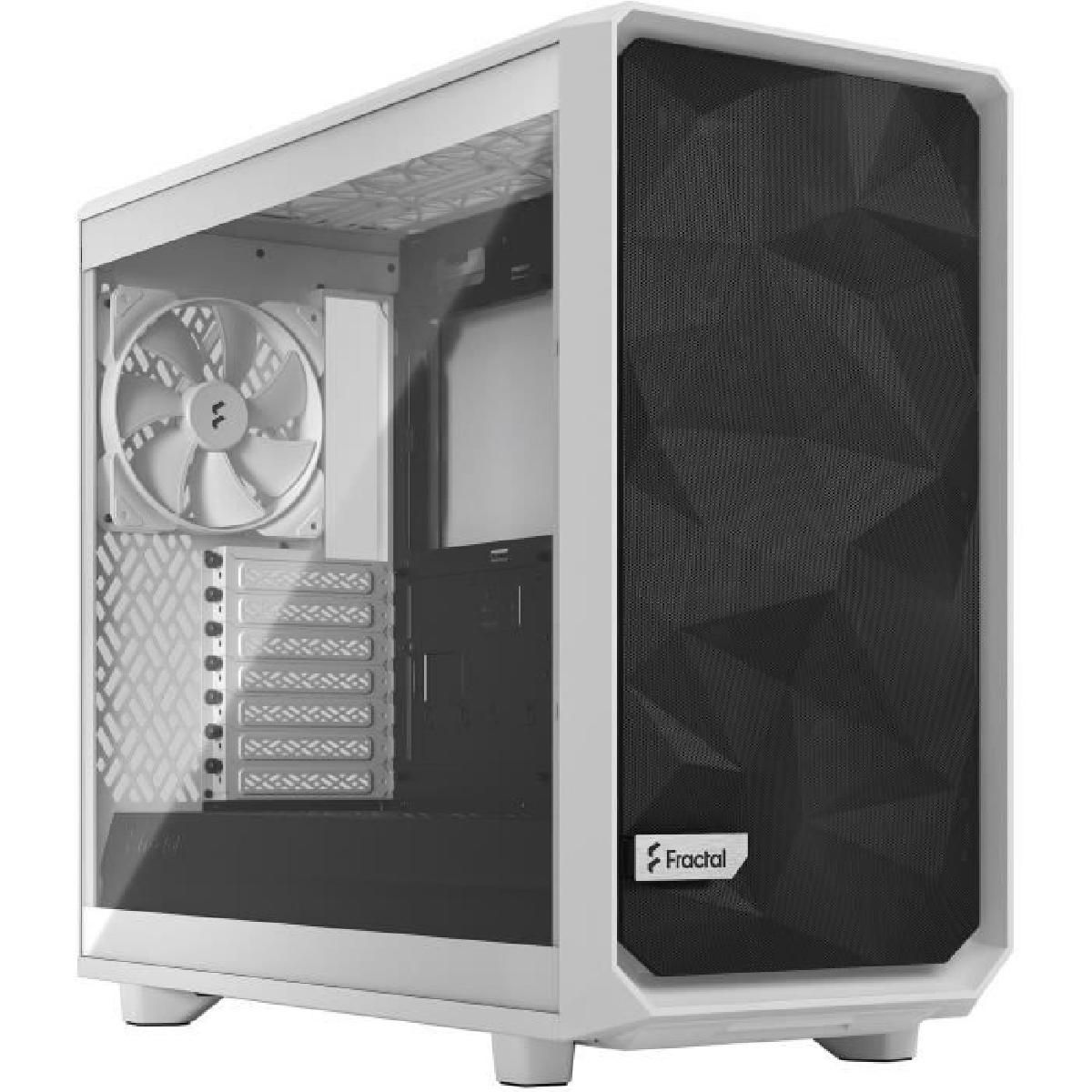Fractal Design Meshify 2 Lite White TG Clear Tint Case - Mid-Tower PC Case - White - Tempered Glass