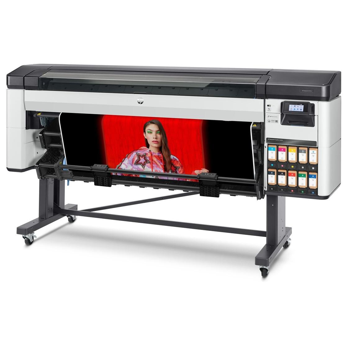 HP DesignJet Z9+ Pro - 64-inch Large Format Printer - Color - Inkjet - Roll (162.6 cm) - 2400 x 1200 dpi - Up to 98 sqm/hr (Mono) / Up to 98 sqm/hr (Color) - Capacity: 2 Rolls - Gigabit LAN, USB Host - Cutting Tool