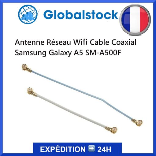 GLOBALSTOCK Wifi Network Antenna Cable for Samsung Galaxy A5 SM-A500F, White & Blue