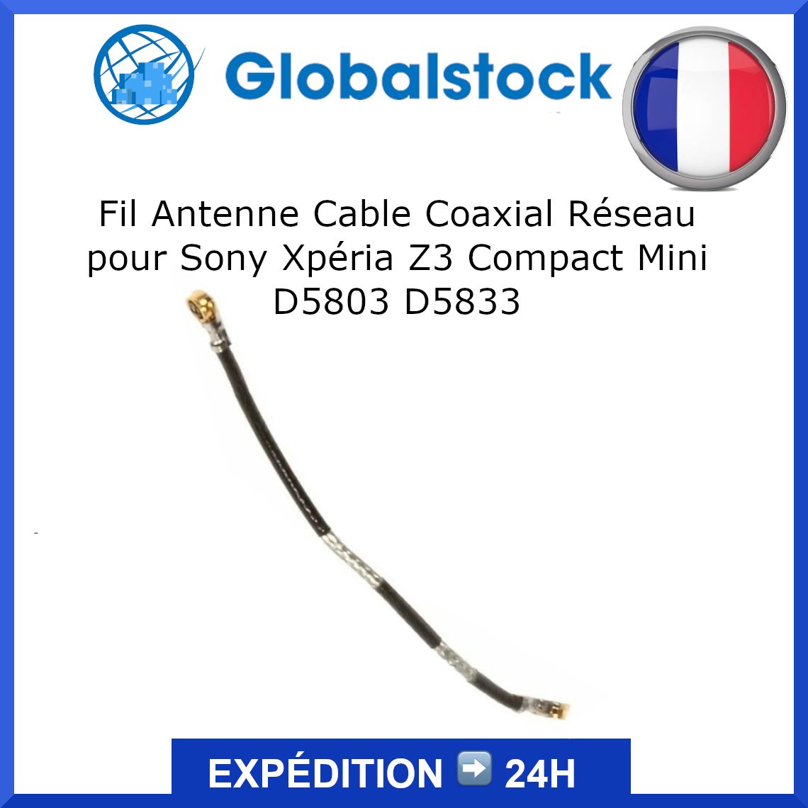 GLOBALSTOCK Coaxial Network Cable for Sony Xperia Z3 Compact (D5803/D5833)