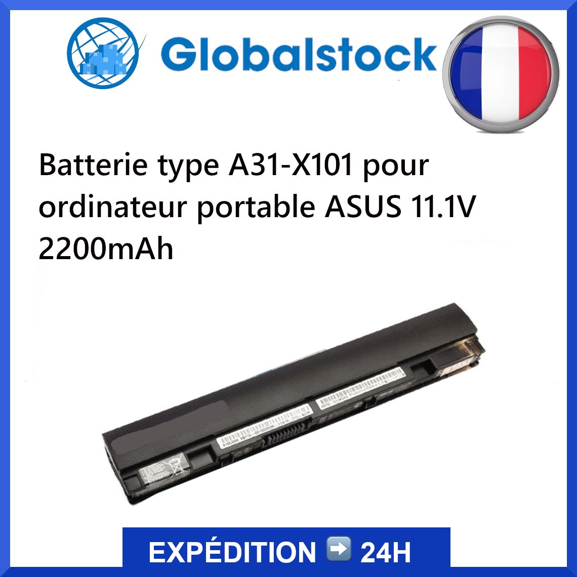 ASUS Laptop Battery A31-X101, 11.1V, 2200mAh