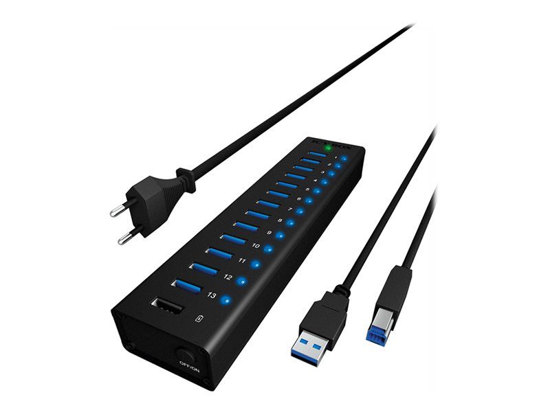 RaidSonic ICY BOX IB-AC6113 - USB 3.0 Hub - 13 Ports