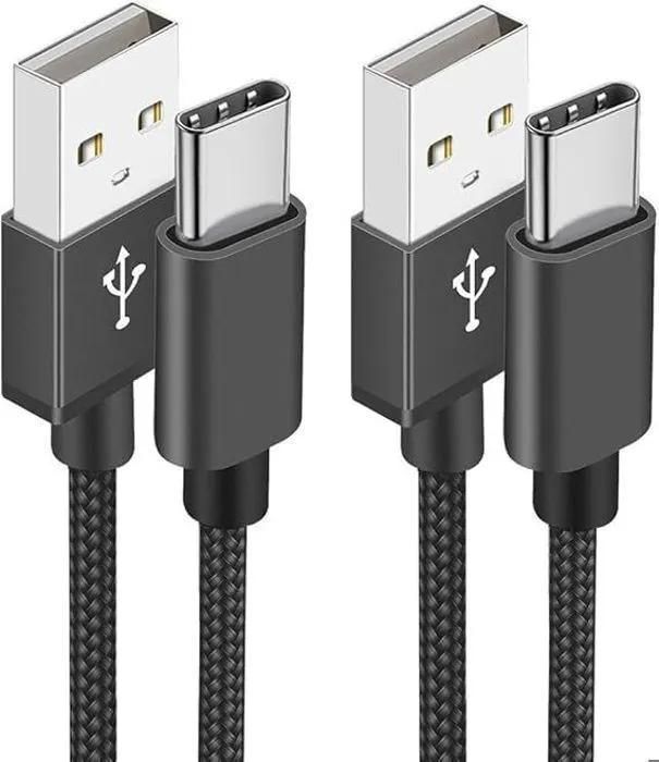 Cable USB C - 1M - Carga rápida 3A - Paquete de 2 - Compatible con Samsung y MacBook