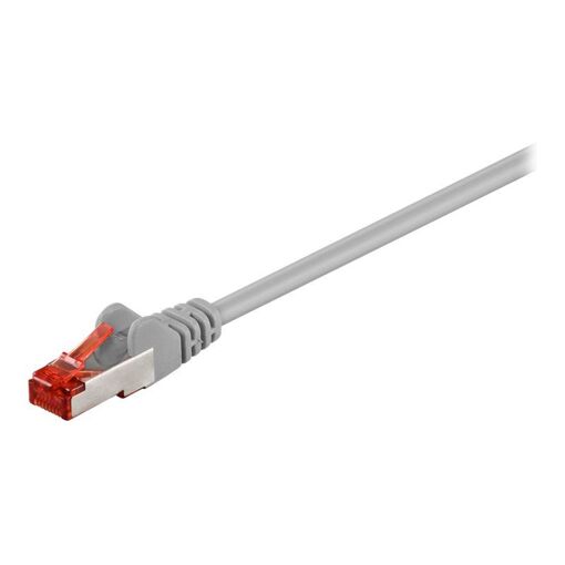 Wentronic CAT 6 RJ-45 Cable, 10m, SFTP/PiMF, Halogen-free, Molded, Grey