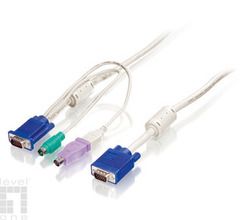 LevelOne ACC-2103 - KVM Cable (Keyboard/Video/Mouse) - 5m - M HD-15 (VGA) - for ViewCon KVM Switches