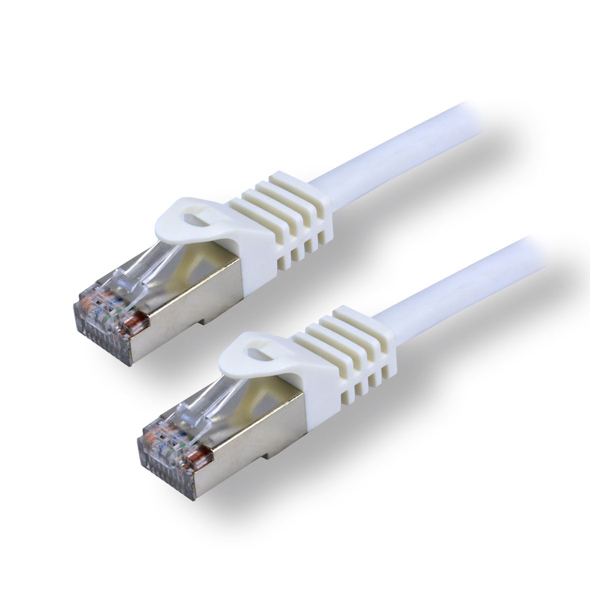 MCL RJ-45 to RJ-45 Cable - 10m - 6.2mm - SFTP Cat7 - Halogen Free, Hookless, Molded - White