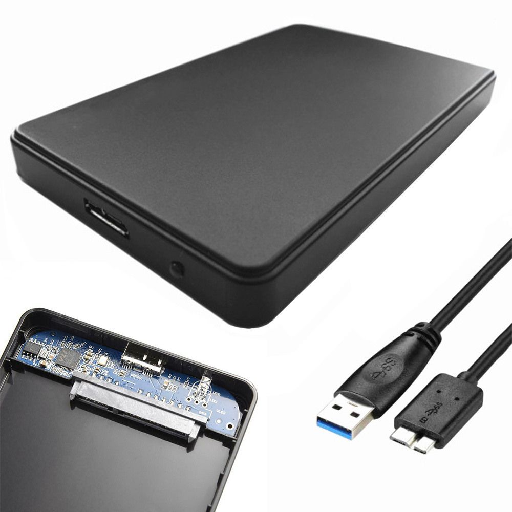 Verk External Hard Drive Enclosure - USB 3.0, 2.5-inch for SATA HDD & SSD (Black)