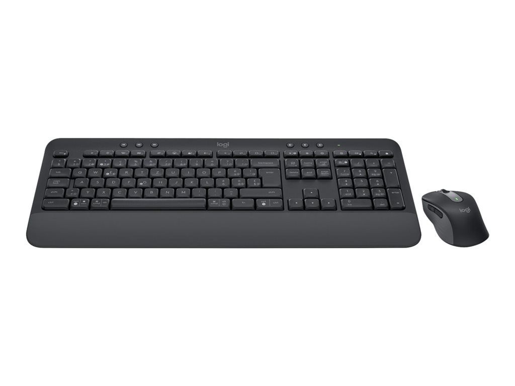 Kit de teclado y ratón Logitech Signature MK650 - Inalámbrico - Bluetooth LE - AZERTY - Español - Grafit