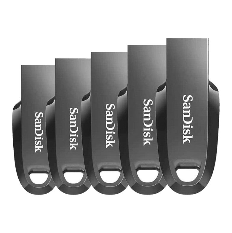 SanDisk Ultra Curve 32GB USB 3.2 Gen 1 Flash Drive (5-Pack)