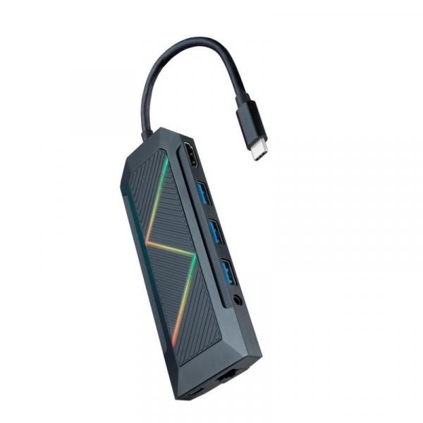 Nano Cable 10.16.0901 Docking Station with USB 3.2 Gen 1 (3.1 Gen 1) Type-C Cable - Black