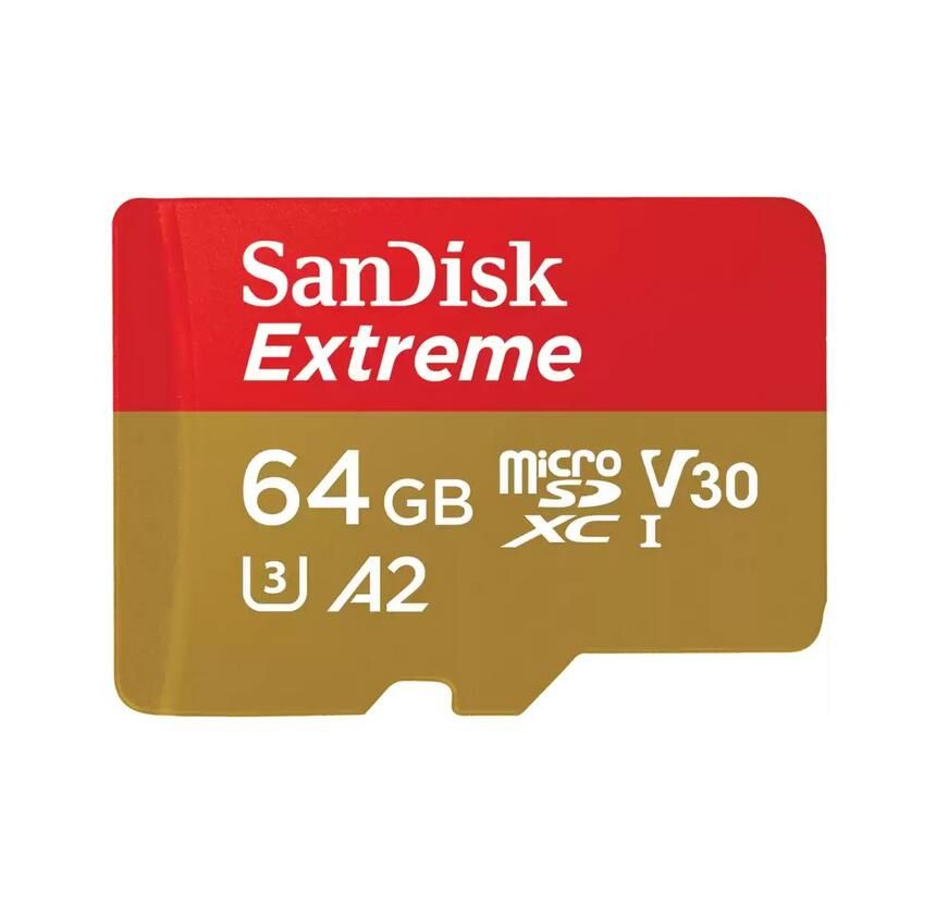 SanDisk 64GB Extreme MicroSDXC Card (Class 10, UHS-I, U3, A2, 170MB/s)