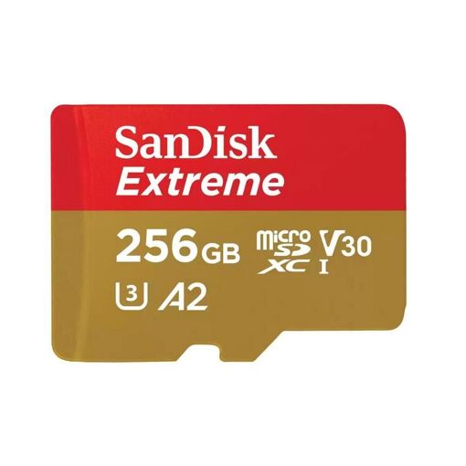 Sandisk 256GB Extreme MicroSDXC Card - UHS-I, Class 10, U3