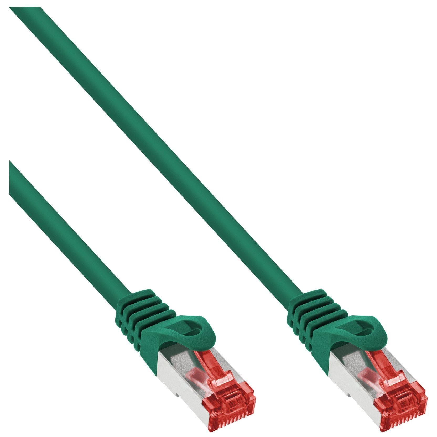 INTOS ELECTRONIC CAT 6 Shielded Twisted Pair Cable, 50cm, Green