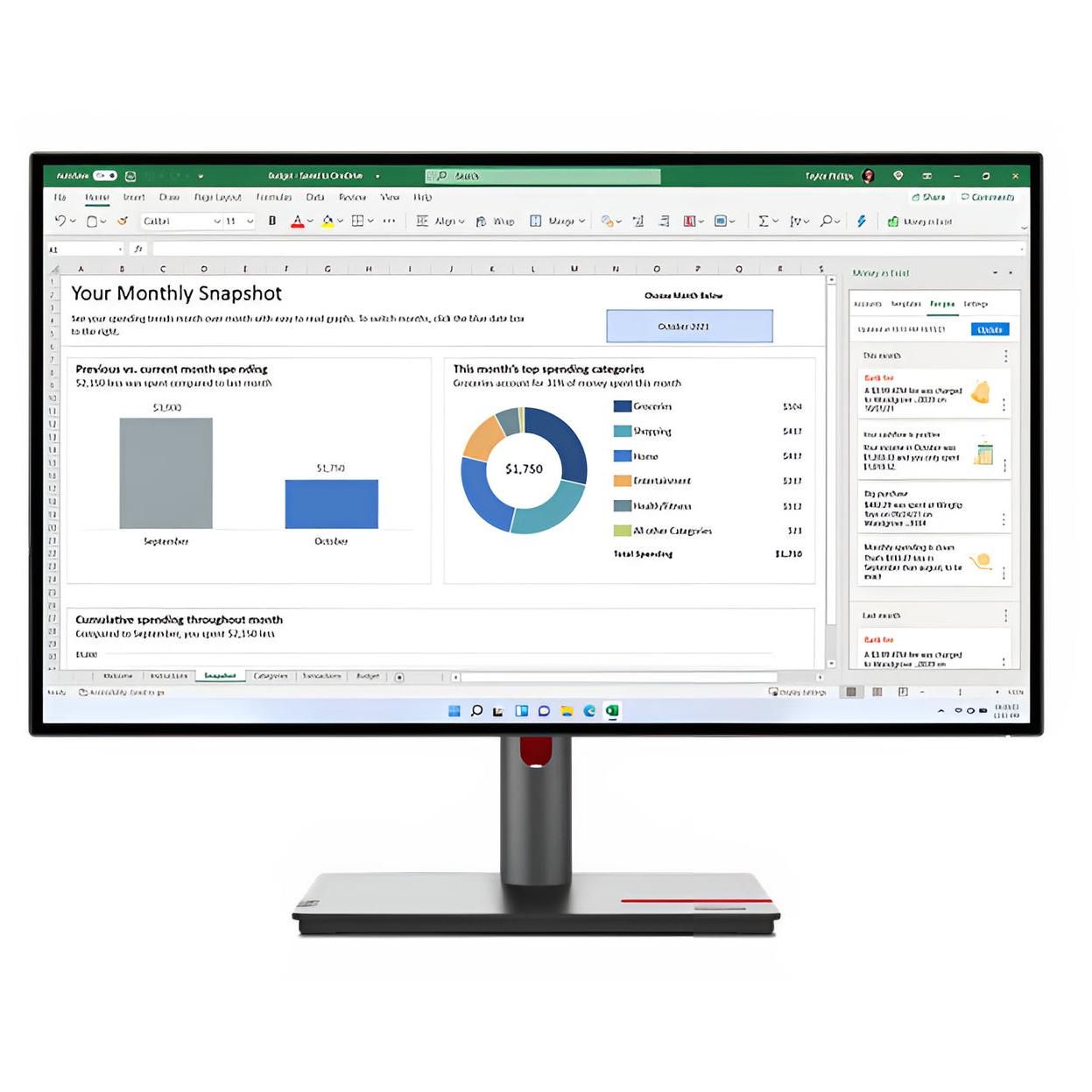 Lenovo ThinkVision P27q-30 - 27" QHD LED Monitor - Black Raven
