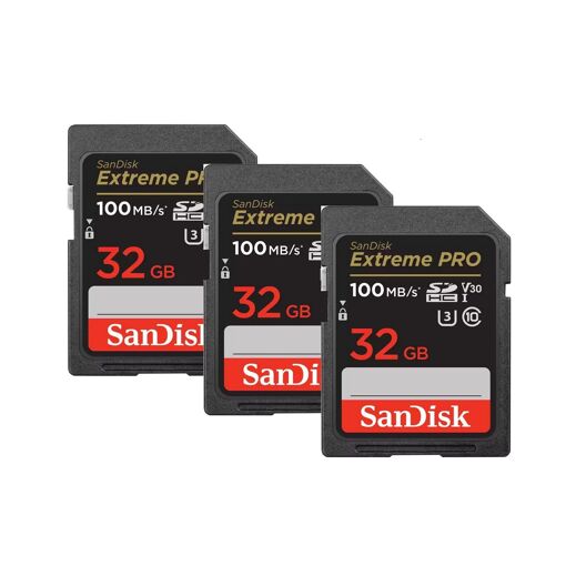 Sandisk Extreme Pro 32GB SDHC Memory Card 100MB/s 90MB/s UHS-I V30 (2022)
