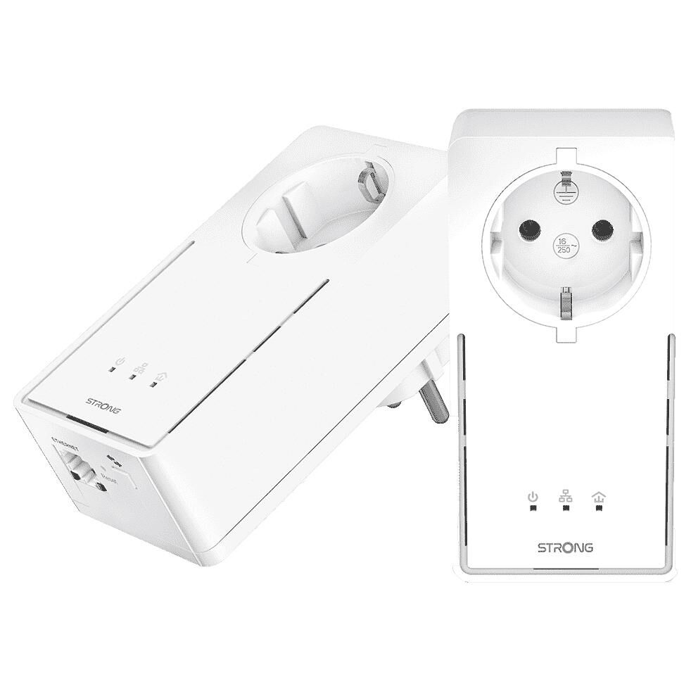 Strong Powerline 2000 Kit (2-Piece), 2000 Mbps Ethernet/LAN, White